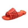 Designer Funny Sandales Plate-forme Slip sur des planches de jeu Piscine Oreiller Mules homme Femmes Sandales Coucher de soleil crevettes Homard Broder À la mode confortable Taille 24-45