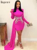 Beyprern Bellissimo mini abito aderente ricamato per le donne Cinghie lunghe Invita abito da festa con strass Abiti di compleanno Clubwear 240127