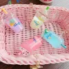 Keychains Floating Fruit Decompression Keyring Acrylic Milk Tea Cup Keychain Moving Liquid Quicksand Key Ring Car Bag Pendant Wome2552