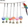 Inne ptaki dostarcza plastikowe zabawki z dzwonkiem kolorowa papuga huśtawka afrykańska szara budgie papuga parakeet cockatiel klatkę losową zabawkę losową