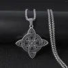 Pendant Necklaces Vnox Celtic Knot Necklace For Men Waterproof Stainless Steel Irish Geometry Collar Lucky Spiritual Gifts Jewelry