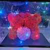 Decorative Flowers & Wreaths Creative Gift Eternal Teddy Bear Rose Valentine's Day For Girlfriend Wife Sweet Home Festival Su224x