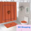 Enkel digital tryckning vattentät mögelprovande polyester badrum duschgardin partition gardin badrumsmaterial