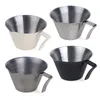 Pots à café tasse à mesurer expresso 100ml avec poignée en acier inoxydable S tasses à verser balance de cuisine