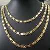 Real Gold Plated Chain 6 3mm Band Width Men Necklace Women Chains 19 Inches 282126