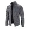 Autunno e inverno da uomo in peluche lavorato a maglia spessa tendenza maglione slim fit giacca maglione cardigan da gioventù