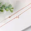 Pendentif Colliers 2024 Électrocardiogramme pour femmes Rose Gold Couleur Chaîne de cou en métal sur le cou Party Bijoux de mode N171