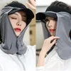 Foulards visage bouclier été casquette extérieure masque pour femmes hommes crème solaire voile anti-uv couverture écharpe