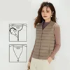 Lu roupa de yoga feminina jaquetas com capuz colete para baixo parkas ll colete topos senhoras outerwear casacos de inverno casaco fino manter quente ll