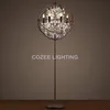 Golvlampor Vintage Crystal Lamp Standing Lighting Led Orb Cristal Light Indoor Home Restaurant Living and Dining Room257s