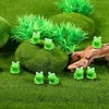 Meubles de camp 100 pièces petite grenouille résine artisanat miniature paysage statues ornements grenouilles artificielles figurines petit modèle jardin
