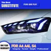 Accessori auto Lampada frontale per Audi A4 A4L S4 Gruppo faro a LED 13-16 DRL Luce di marcia diurna Streamer Indicatore di direzione