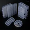 Sieradenzakjes 1-24 Grids Compartiment Box Transparant Plastic Opbergdozen Container DIY Kralen Oorbel Rechthoek Organizer Case