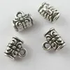 500pcs lot Silver Plated Bail Spacer Beads Charms pendant For diy Jewelry Making findings 5x7mm254V