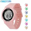 Synoke Pink Women Digital Watch 50m Waterproof Ladies Watches Unisex Watch Elegancki silikonowy pasek z Luminous299m