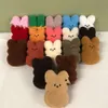 DHL-FREIES Sherpa-Fleece Osterhase Curly Teddyfellhasen 15 cm Plüsch gefüllte Kaninchentasche Geldbörse Cartoon-Puppe Kinder Baby Erwachsene Partygeschenk 2024 Dekorationszubehör