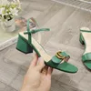 Designer womens summer sandals real leather classic high heels party dress wedding fashion work sexy heel shoes woman 5cm 7cm ladies bag 35-42 with box