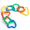 Altre forniture per uccelli 20 pezzi Ganci a clip in plastica Maglia a catena Colore arcobaleno Giocattolo didattico per bambini Accessorio per gabbia per pappagalli per piccoli animali domestici