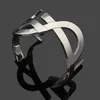 Designer Jewelry Women Super Wide Gold Bangle Punk Cuff Stainless Steel Silver Bracelets Hand Strap Correct Logo Stamp Printed Fas299o