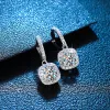 Earrings 2CT Moissanite Huggie Hoop Earrings for Women Lab Created Diamond Sterling Silver Dainty Hoop Drop Dangle Earrings Fine Jewelry