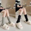 Damen-Socken, Lolita-Winter-Beinlinge, japanischer Stil, einfarbig, warm, dick, über Keen Y2k Herbsthaufen