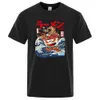 Erkek Tişörtleri Komik Büyük Ramen Kapalı Kanagawa Mens T Shirt Moda 100% Pamuk Yaz T-Shirt Hip Hop Harajuku Büyük boy gevşek Erkekler Tee Giysileri