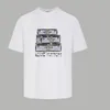 FW24 Gösteri Spring Mens Yaz Moda Tasarımcısı Baskılı Kısa Kollu T-shirt Gevşek ve Rahat Erkekler Günlük Günlük Tişört S-4XL