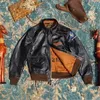 Yr.eastman Classic Horsehide Coat. Vintage US Air Force Genuine Leather Jacket.a2 폭격기 가죽 천 240125