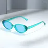 Óculos de sol designer de luxo óculos de sol resistente uv óculos retro oval pequeno quadro feminino estilo na moda gafas