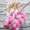 3D Little Butterfly Orchid 6 Head/Bundle Artificial Flower Home Curtain Wall Wedding Decoration Christmas Diy Artificial Phalaenopsis 240131