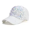 Bola bonés boné de beisebol elegante para fora chapéu de sol tendências de moda verão mulheres lantejoulas glitter contratado design gorras