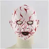 Masques de fête Halloween Chucky Masque Latex Costume Masques Fantôme Horreur Visage Mascarilla Devil Killer Doll Casque X0803 Drop Livraison Ho Dhamp