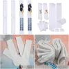 Autres textiles de maison en gros FL Sublimation Chaussettes blanches Transfert de chaleur thermique Blancs Bas imprimables Double face Imprimé Athlet Dhbim