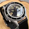 Diğer Saatler Tandorio Diver NH35A KOUBD SAFPHIRE C3 Süper Lume Çerçeve Ekleme Siyah Dial Luminous 40mm Otomatik Saat Erkekler İş Elbise Saat J240131