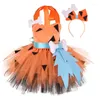 Abiti per ragazza Halloween Flintstones Bone Costume cosplay per pizzo TUTU Abito per bambini Sling Party PrincessTunic Fascia per bambini Frock Clothes