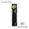 Flashlights Torches Convoy H1 SST20 LED 헤드 라이트 미니 Linterna 18650 헤드 램프 고급 토치 캠핑 낚시 작업 조명