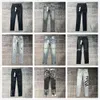 Designer für Männer Frauen Hosen Lila Marke Jeans Sommer Loch 2023 Neue Stil Stickerei Selbst Kultivierung und Kleine Füße Mode