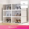 Enkla 6st/Set Housual Pastic Shoe Box Multifunktionell vardagsrum förvaringslåda för skor Böcker Snacks Sundry Storage Box 240130