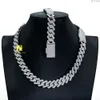 Iced Out Miami Cuban Chains Homens Hip Hop Jóias Cz Cuban Link 925 Sterling Silver Natural Diamond Colar e Pulseiras