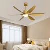 Ventilateurs de plafond 66 pouces LED moderne or avec lumières grande quantité de vent salon DC ventilateur lampe télécommande 346c
