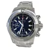 Relógio de pulso masculino de luxo, quartzo, nova pulseira de aço inoxidável, safira, à prova d'água, moonwatch avenger, cronógrafo, a13375101b1a1, preto