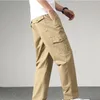 Pantalon pour hommes grand décontracté pour les hommes au printemps et en automne saison mince graisse lâche élastique tube droit élargi