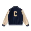 2023 Mens Designer Jacket Men Coats Flight Jacke Baseball Uniform Letter C Embroidery Pu Leather Bekväm Pearl Clasp Fashion Men's Outerwear