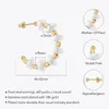 Stud Earrings Latest 18K Gold Plated Stainless Steel Jewelry C Shaped Irregular Pearl Small Square For Women Hoop E231451