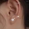 Studörhängen Designer Söt Cupid's Arrow för kvinnor Silver Color Zircon Afrodite Ear Piercing Earings Female Jewelry Kde013