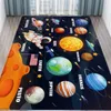 Tapis de système solaire, tapis d'espace extérieur, tapis de zone de jeu pour enfants garçons, chambre à coucher, salle de classe, salon, dortoir, tapis décoratif extérieur 240131