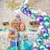 FENGRISE 44pcs set Balloon Little Mermaid Theme Party Mermaid Decor Mermaid Birthday Decor For Kids Favor Birthday Wedding Party Y2898