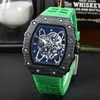 Full Diamond Men's Quartz Watch Casual Fashion Wine Barrel New Style Hollow Out