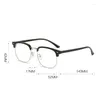 Sonnenbrille Halbrahmen Student Polygon Korrekturbrille für kurzsichtige Frauen Männer klare Linse Kurzsichtbrille 0 -0,5 -1,0 bis -6,0