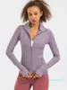 Lu Lemen – manteau de Yoga à capuche pour femmes, T-shirt, vestes de sport, exercices à bras longs, Ritsleting élastique, définition de Ramping avec